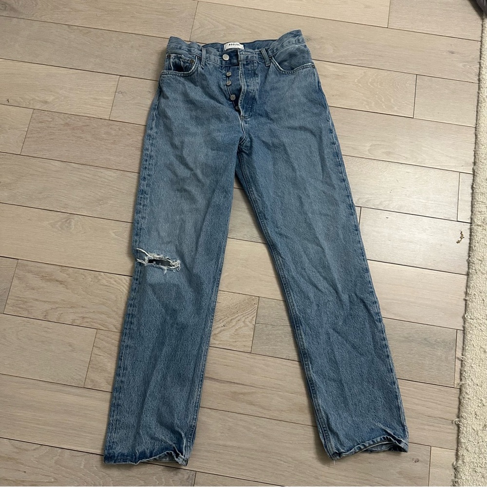 Agolde Blue Straight Leg Women's Jeans